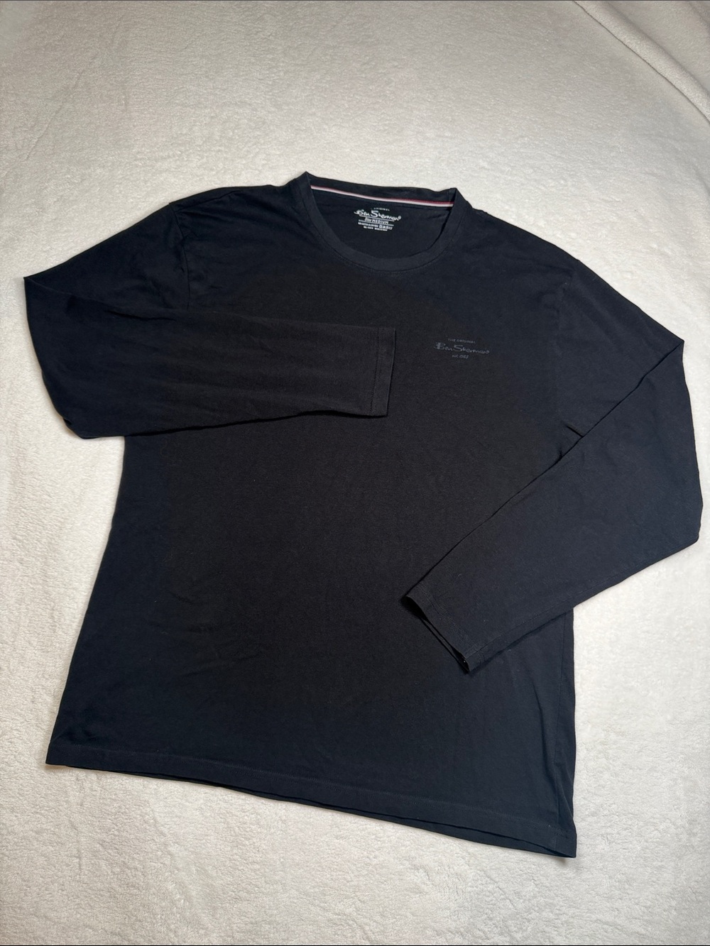 Ben Sherman Black Long Sleeve Crewneck Tee